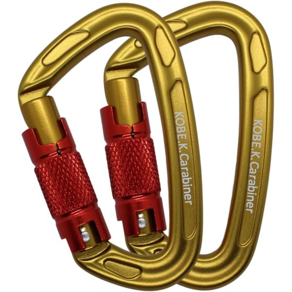 カラビナ専門店 神戸輝き 日本製 CE認証 破断強度 2400kg 24kN 国内テスト済 アルミ素...