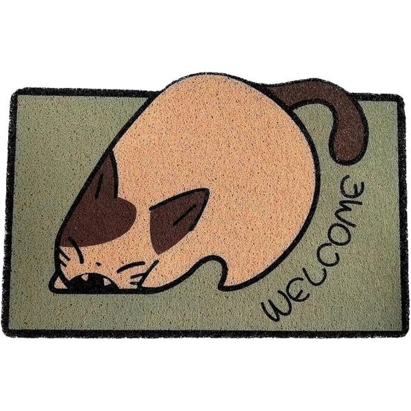 ウェルカムマット ネコちゃん 猫 おしゃれ かわいい 屋外 室内 玄関マット ドアマット 泥落とし ...