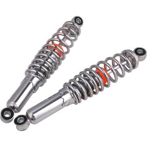 互換品】バイク 汎用 リア サスペンション 左右 2本セット シルバー