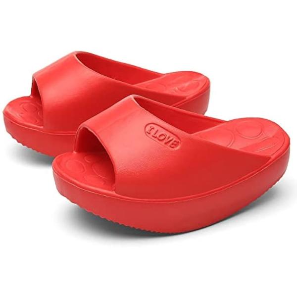 ダイエットスリッパ 美脚・美尻 健康サンダル レディース M 24.0〜25.0cm (レッド)