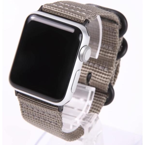 互換品 Apple Watch 対応ベルト 時計バンド( グレー(黒バックル),  38mm/40m...