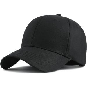キャップ 大きいサイズ メンズ 帽子 深め 60cm シンプル 無地 男女兼用 MDM( ブラック,  XL)｜horikku