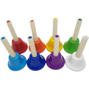 ハンドベル 8音セット ミュージックベル 打楽器 音階表記あり(