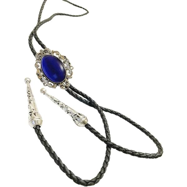 ループタイ クラシカル ポロタイ 青 (ブルー,  Free Size)