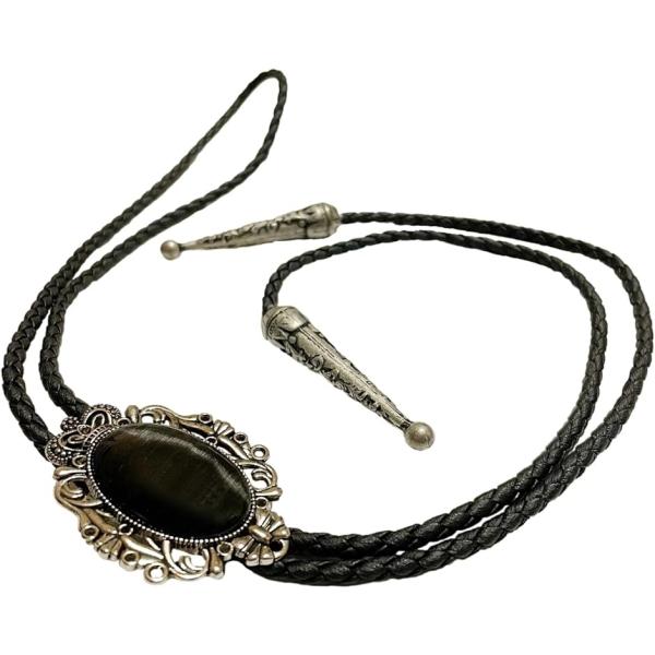 ループタイ クラシカル ポロタイ 黒 (ブラック,  Free Size)