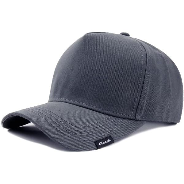 ラクエスト 大きいサイズ シンプル コットン キャップ 帽子( グレー,  L)