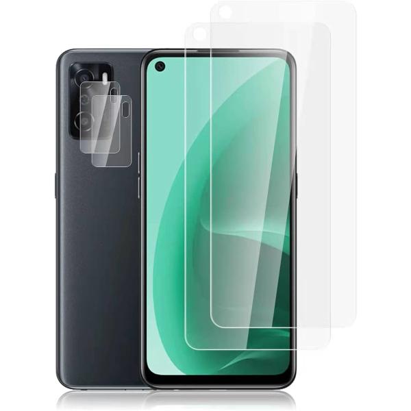 2+2OPPO A55s 5G 用 ガラスフィルム カメラフィルム 強化ガラス 耐衝撃 MDM(A0...