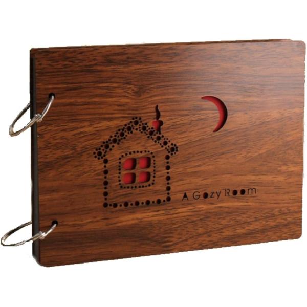 アルバム 手作り プレゼント 赤ちゃん 子供 ギフト 写真 記念日 30枚 60ページ(家,  L，...