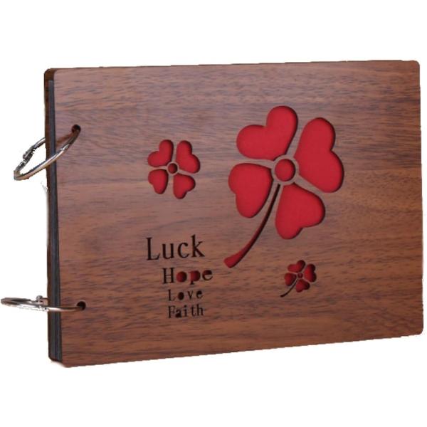 アルバム 手作り プレゼント 赤ちゃん 子供 ギフト 写真 記念日 30枚 60ページ(四つ葉,  ...