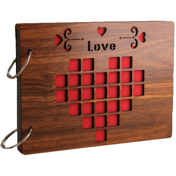 アルバム 手作り プレゼント 赤ちゃん 子供 ギフト 写真 記念日 30枚 60ページ(ハート(タイ...