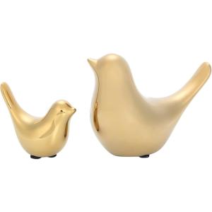 大小2個セット】小鳥のオブジェ INDIGOLD 置物 風水 幸運 金運