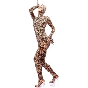 全身タイツ ヒョウ柄 コスプレ セクシー キャットスーツ ゼンタイ