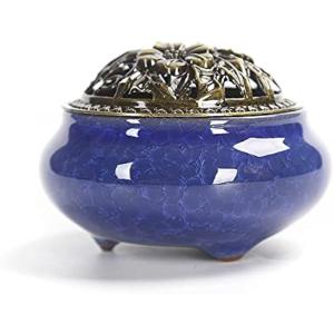益子焼 香炉 青色 陶器　お香トレイ　陶芸家　作陶家 #き 瀬戸焼 青磁鶯香炉 お香 練香 香木 空薫 インテリア 愛知県の工芸品