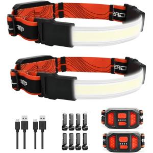 広角 210度 ヘッドランプ 充電式防水ledヘッドライト、COB