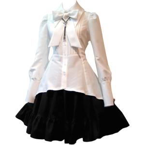 大きいサイズ シャツドレス コスプレ ロリータファッション( A/ホワイト,  5XL)｜horikku