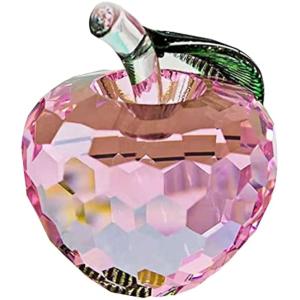 りんご 水晶 クリスタル 風水 浄化 インテリア 雑貨 置物 アップル 4cm / ピンク( 4cm / ピンク)｜horikku