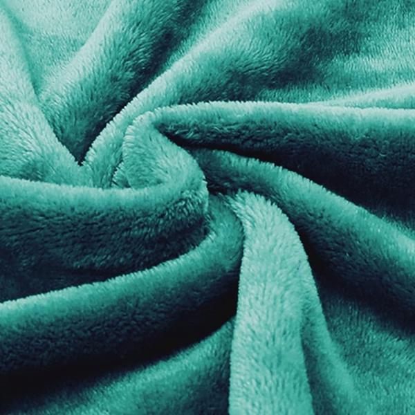 カラー ソフトボア生地 幅約80cmx長さ約1ｍ カット済み( 青緑)