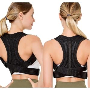 姿勢補正ベルト 姿勢サポーター 通気性抜群 調整可能 男女兼用( M)