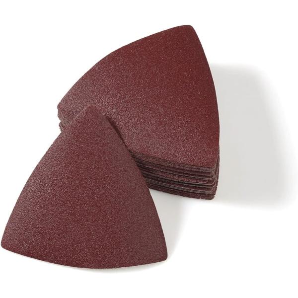 サンドペーパー 三角 マジック式 木工用 80mm 30枚セット 金属 鏡面磨き 生地 研磨用 プラ...