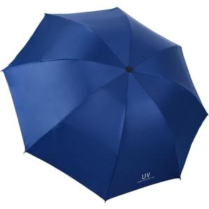 UV PROTECT 折りたたみ傘 シンプル 晴雨兼用 軽量 遮光 おりたたみ傘 コンパクト 持ち運びやすい(ネイビー)