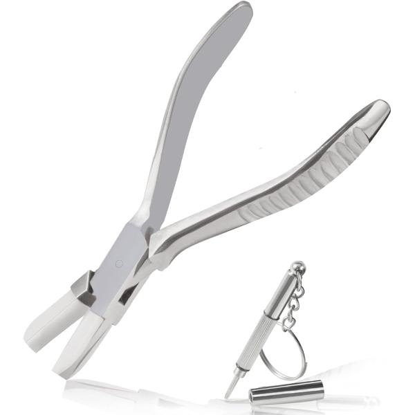 テンプル用ヤットコ ドライバー付属 メガネ専用 フレーム固定 150mm( シルバー,  全長150...