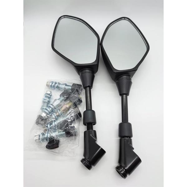 【互換品】バイクミラー 10mm 8mm ネジ 付き 車検基準内 HONDA カブ YAMAHA K...