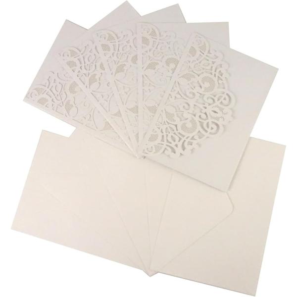 メッセージカード 多目的 挨拶状 レース風ポケット付き 三つ折り式 無地カード付 封筒付 フォトカー...