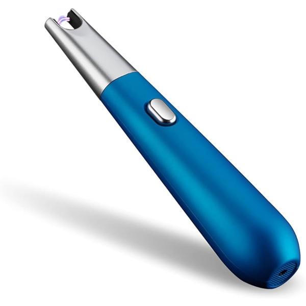 プラズマライター USB充電式 トーチ PEラインカッター( ブルー) 電子ライター