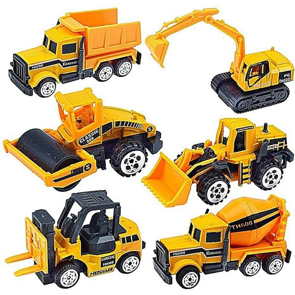 ミニカー 働く車 建設車輛 工事現場 作業車 モデルカー 砂場遊び 模型 合金製 6台セット プレゼ...