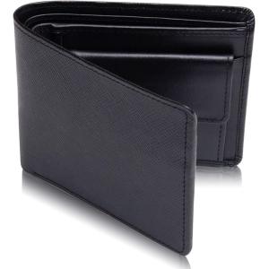 黒の二つ折り財布 財布 メンズ 2つ折り カード17枚 二つ折り 本革 プレゼント 二