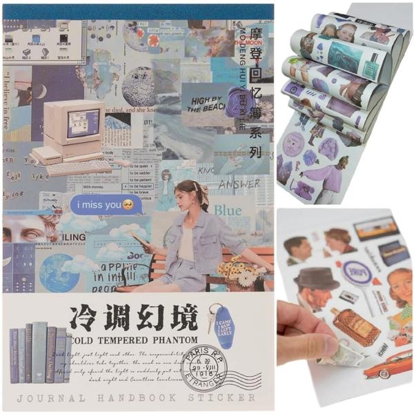 NSHACK フレークシール 約350種 コラージュ素材 手帳ステッカー(COOL,  140mm?...