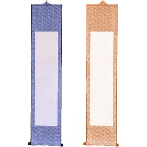 掛け軸 2本セット 白紙 無地 和紙 習字紙 書道 巻物 水墨画 日本画 水