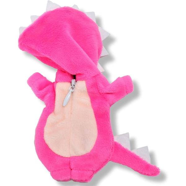 オビツ ロイド ドール 11 ob11 恐竜 服 着ぐるみ 衣装 フィギュア ぬいぐるみ( ピンク)