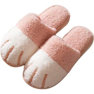 タオル地 ねこ もこもこ ピンク 猫爪スリッパ