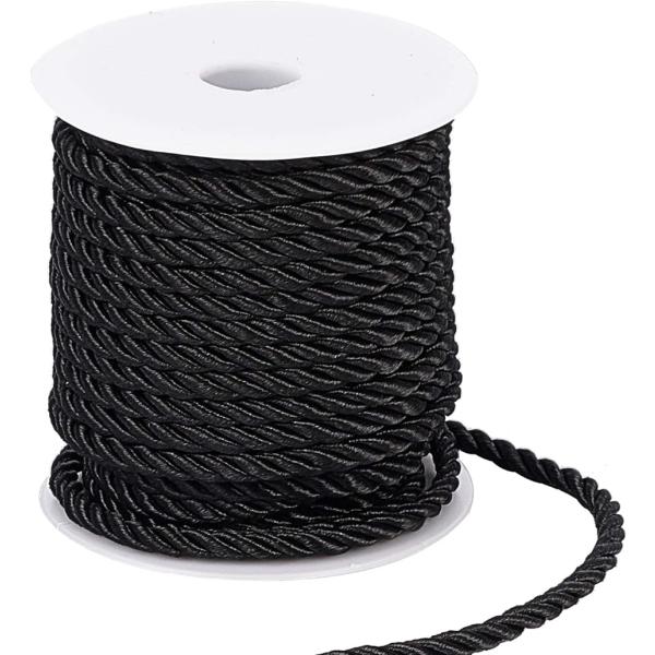 ツイスト ナイロン ロープ 直径約5mm 編みコード レーヨンコード 手芸コード 服飾 ラッピングコ...