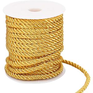 ツイスト ナイロン ロープ 直径約5mm 編みコード レーヨンコード 手芸コード 服飾 ラッピングコード( アキノキリンソウ)｜horikku