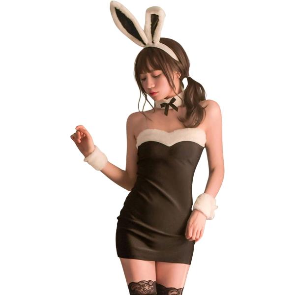 レディレイジー セクシー バニーガール うさぎ コスプレ ボディコン ミニ丈 うさ耳カチューシャ付き...