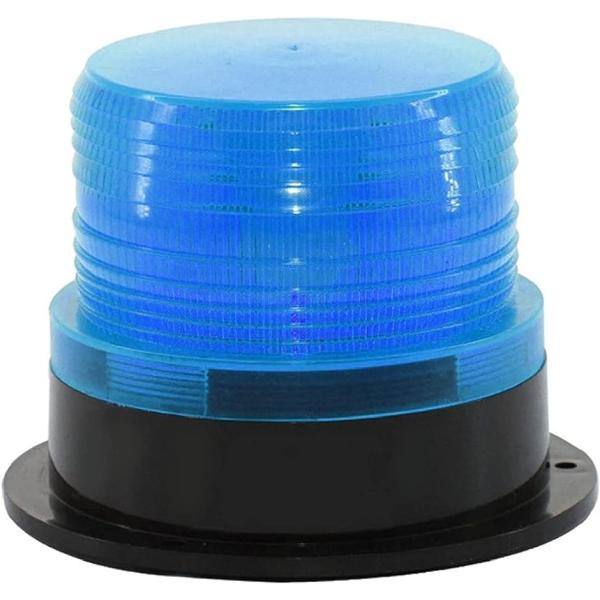 高輝度 軽量 警告灯 回転灯 12/24V 兼用 フラッシュ ストロボ LED( ブルー)