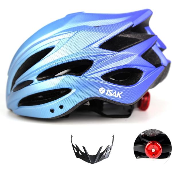 ISAK ヘルメット 超軽量 磨き砂質感 自転車用 サイクルヘルメット スポーツヘルメット( GRA...