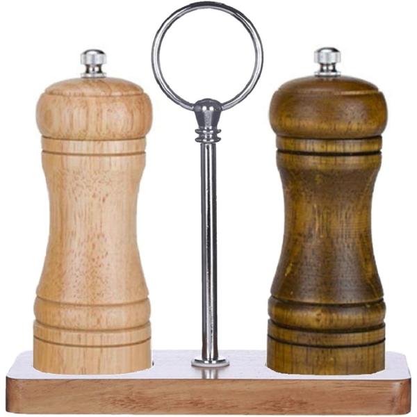 アインブラウ 多目的ミル ペッパーミル ソルトミル オーク 無垢材 調味料 14.5cm ２本(14...