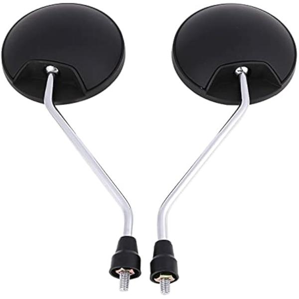 【互換品】 丸型バイクミラー バックミラー 左右セット スーパーカブ 原付 スクーター 正ネジ 8m...