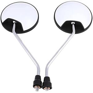 丸型バイクミラー バックミラー 左右セット スーパーカブ 原付 スクーター 正ネジ 8mm M8