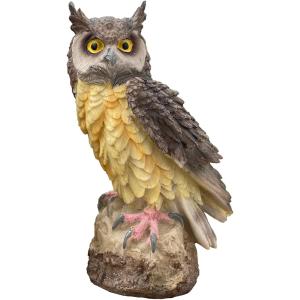 置物 フクロウ ガーデン オブジェ ガーデニング モニュメント カラス よけ 烏よけ リアル 風水 小物