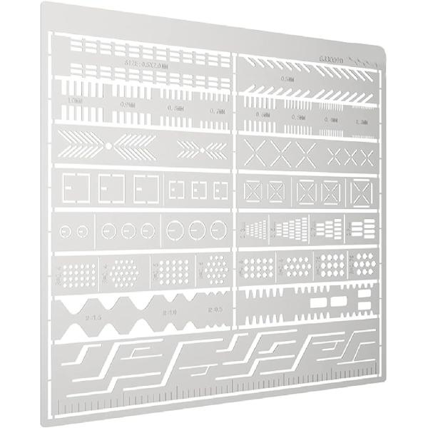 【互換品】 エッチングガイド スジボリガイド 筋彫り テンプレート 定規 ステンレス プラモデル ガ...