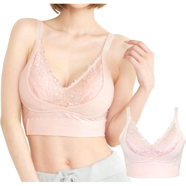 Smile LaLa レディース ブラ ブラジャー ナイトブラ 綿 コットン 夜用ブラ 育乳 ノンワ...