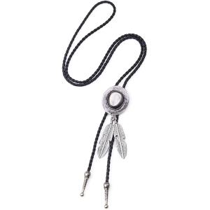 ループタイ ポロタイ ボロタイ ロープタイ ネクタイ シルバー 帽子 (シルバー 帽子,  Free...