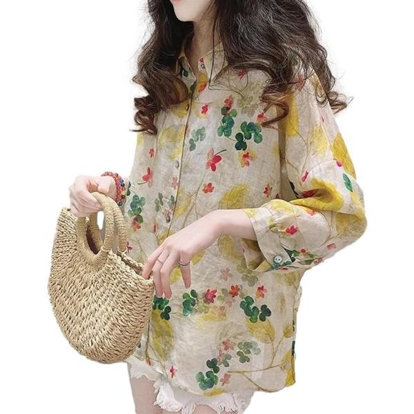 ニブンノイチプラス チュニック シャツ ブラウス 花柄 プルオーバー 可愛い お洒落 レディース(シ...