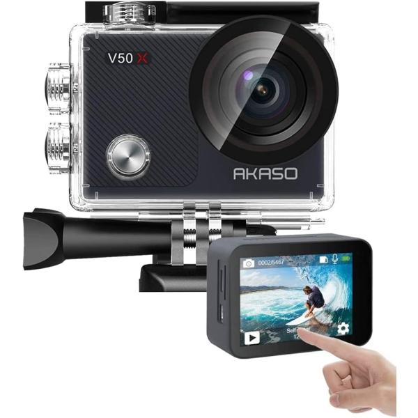 アクションカメラ 4K30fps 20MP 新版6軸手ぶれ補正 WiFi対応 小型アクションカム 4...