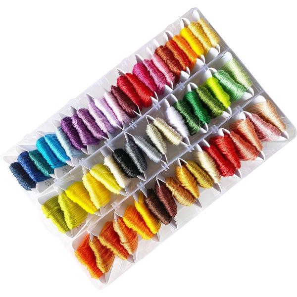 刺繍糸 セット 収納ケース 25番/8m/6本綴り 糸巻き( 60色)