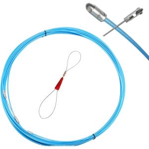 通線ワイヤー15m ロッド径 3.0mm 配線通し cd管 電線通しワイヤー( ブルー,  3mmx15m)